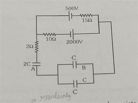 IF C= 2000 UF THEN FIND SUMMATION OF CHARGERS ON ALL CAPACITORS AFTER ...