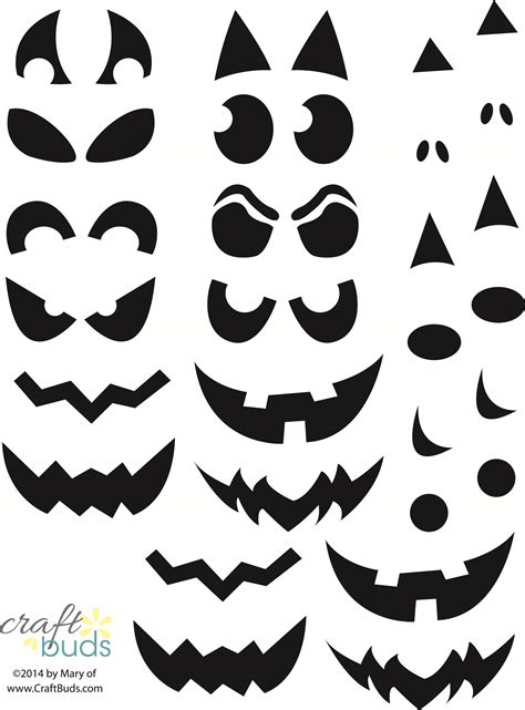 Face Pumpkin Stencils Printable