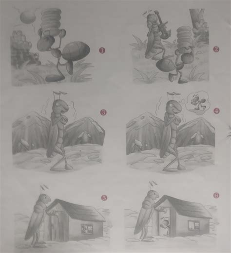 Carefully study the following pictures depict a story and then write a ...