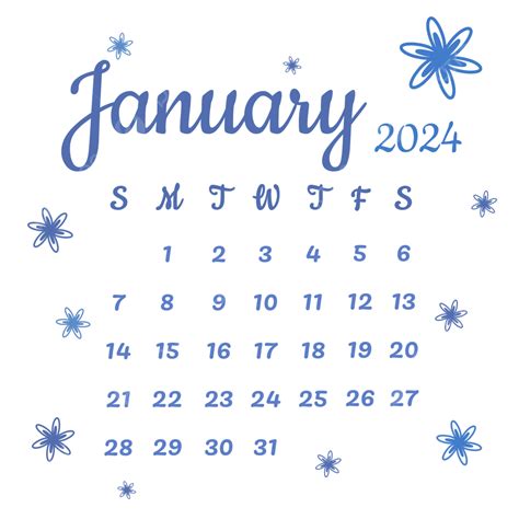 Kalender Januari 2024 Png