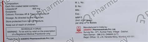 Megazolid 600 MG Tablet (10): Uses, Side Effects, Price & Dosage ...