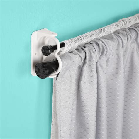 Amazon.com: Funnacle Double Curtain Rods Brackets No Drilling Double ...