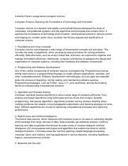 Image result for Foundations of Computer Science Class