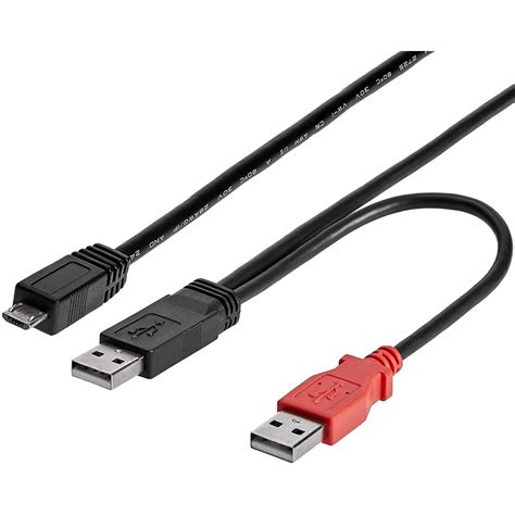 StarTech 3-Feet USB Y Cable for External Hard Drive - Dual USB A to ...