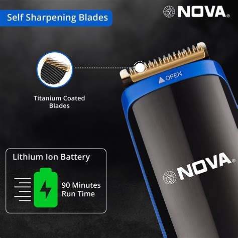 Nova NHT 1090 Runtime: 90 min Trimmer for Men | Beard Trimmer – Nova India