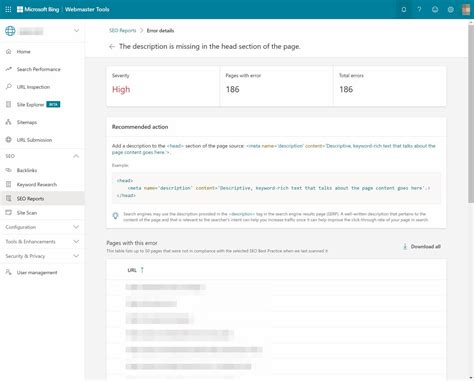 Bing Webmaster Tools 的图像结果