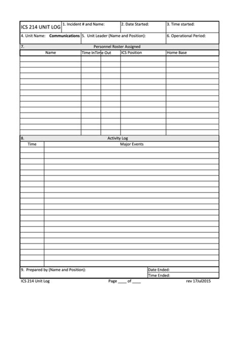 Image result for Example of ICS 214