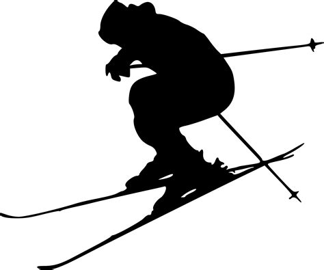 Ski Silhouette Clip Art