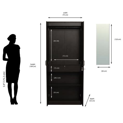 Buy Nilkamal Riva 2 Door Wardrobe with Mirror (New Wenge) Online In India
