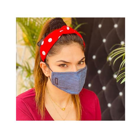 100% Linen Reusable N95 Anti Pollution Mask (Teal Blue)
