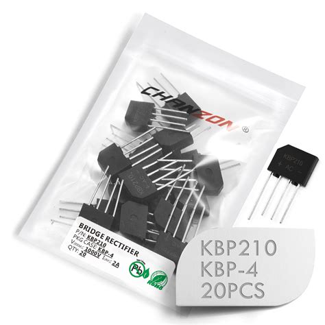 (Pack of 20 Pieces) Chanzon KBP210 Bridge Rectifier Diode 2A 1000V KBP ...