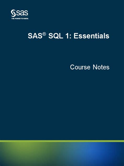 Free SAS SQL Training 的图像结果