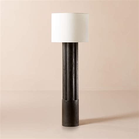 Walden Black Acacia Wood Floor Lamp + Reviews | CB2 Canada