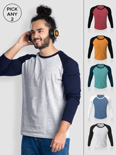 Buy Full Sleeve T-shirts Combo Online at Beyoung