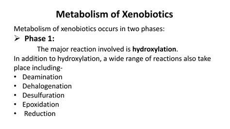 Metabolism of xenobiotics | PPTX