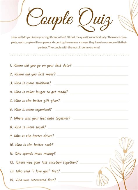 Couple quiz – Artofit