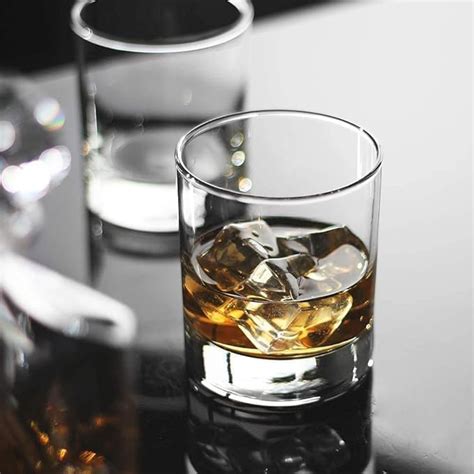 Livaas Premium Glass Whiskey Glasses | Transparent, 310ml, Bar Glasses ...