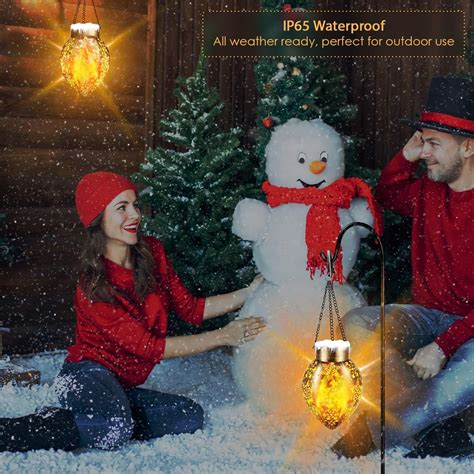 Buy TomCare Solar Lights Outdoor Decorative Flickering Flame Solar ...