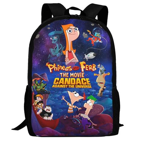 Phineas And Ferb Backpack, 3d Printed Laptop Backpack, Water Resistant ...