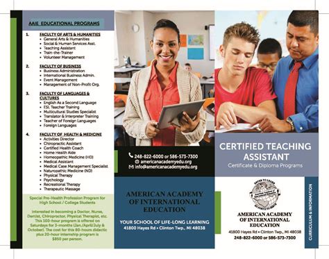 TEACHING ASSISTANT – American Academy Of International Education