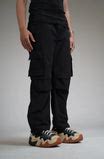 Buy Black Cargo Parachute Pants (Solid Black) | by WTFlex – WHAT THE FLEX