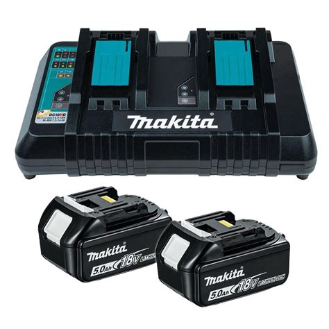 Makita 18v LXT 5Ah Twin Battery & Twin Charger Kit inc 2x 5.0Ah Batts ...