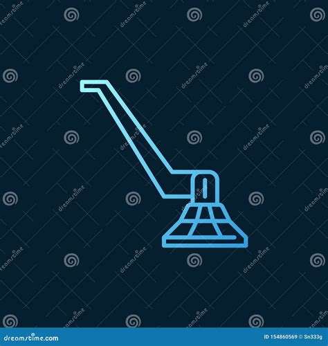 Floor Sander Sanding Machine Vector Blue Concept Outline Icon Stock ...