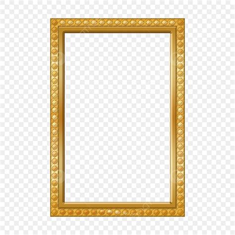 Gold Geometric Frame Clipart Transparent Background, Gold Frame Vector ...