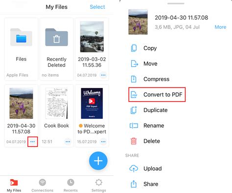 Convert iPhone photo to PDF | Convert files to PDF on iPhone