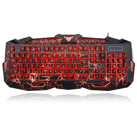 Buy Gaming Keyboard,USB Wired Red Blue Purple Backlight Keyboard,114 ...