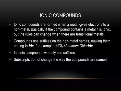 Naming and writing compounds | PPTX
