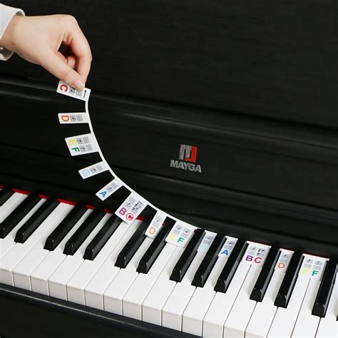 Removable Piano Keyboard Note Labels - Piano Keyboard Stickers, Piano ...