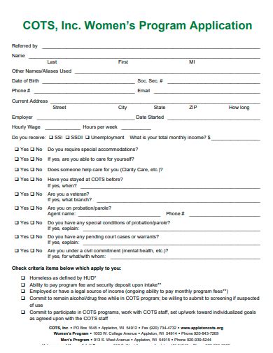 Image result for Program Application Samples