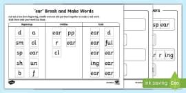 'er' Break and Make Words Worksheet