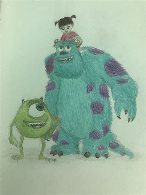Monsters Inc Sully Mike Boo Drawing Monsters Inc Characters Sully And ...
