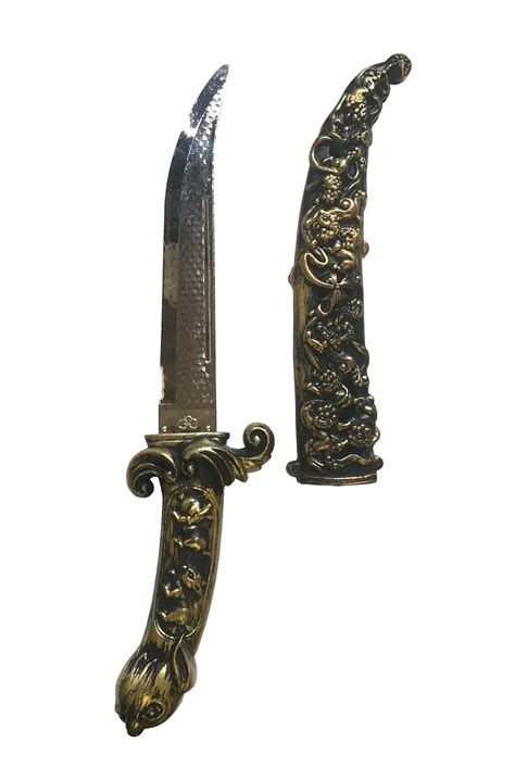 Mimikry Golden Dagger With Sheath 39 Cm Knife Costume Accessory ...