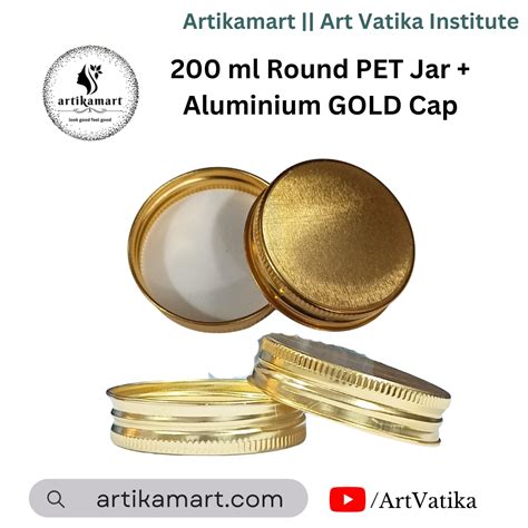 Shop Artikamart's 200ml Clear Round PET Jar with Golden Cap - Perfect ...