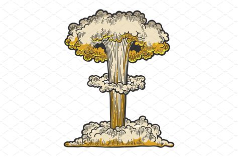 Nuclear bomb explosion vector | Illustrations ~ Creative Market