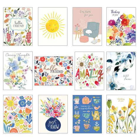 Gina B Designs Pack of 12 Assorted “Thinking of You Greeting Cards ...
