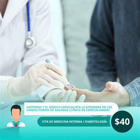 Cita de medicina interna / diabetología | GALENUS CLÍNICA DE ESPECIALIDADES