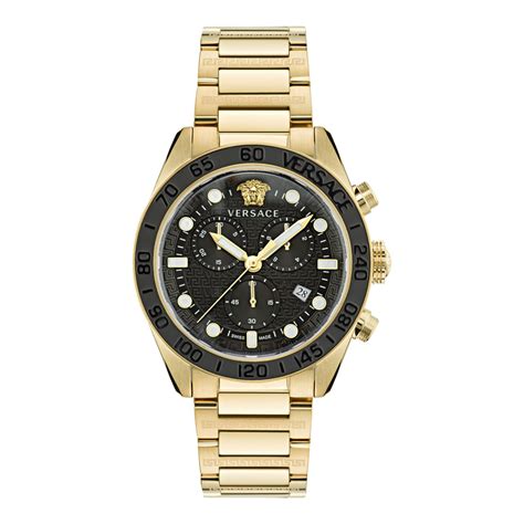 Versace Greca Dome Gold Round Dial Quartz Men Watch - VE6K00523 - At ...