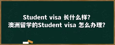 Student visa长什么样？澳洲留学的Student visa怎么办理「环俄留学」