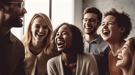 Group of People Standing and Talking Laughing 的图像结果