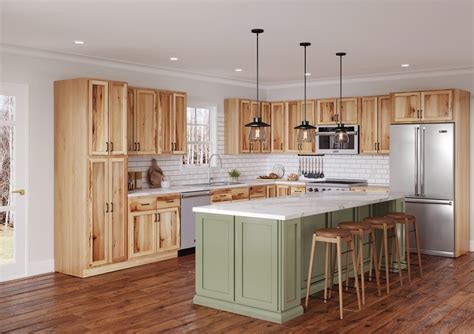 Rustic Hickory Kitchen Cabinets Sink