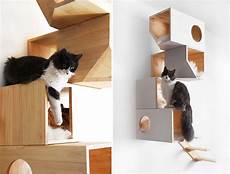 Modern Cat Furniture Design Ideas Wall Mounted Heated Beds by Catissa Cat Tree Doubles As Stylish Wall 6sqft Modern Cat Furniture Design Ideas Wall Mounted Heated Beds
