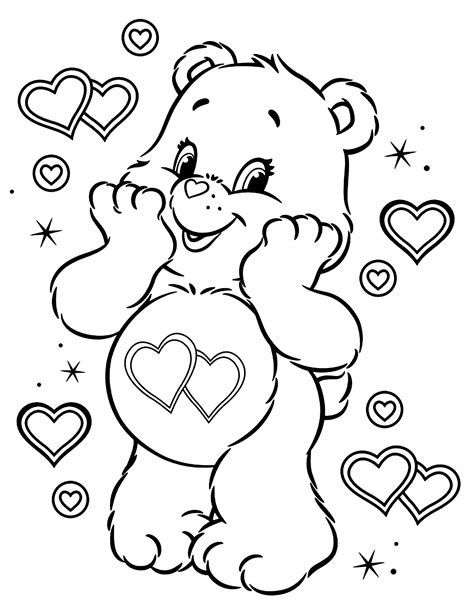 30 care bears coloring pages for kids – Artofit
