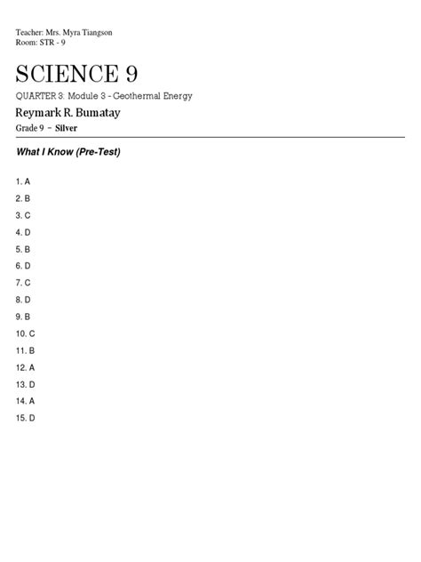 Image result for Science 9 3rd Quarter Module 1