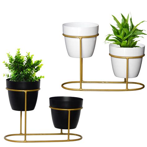Chloe Metal Pot with Stand (Set of 2) – Ecofynd