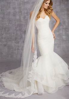 Wedding Gown And Veil by Scalloped Lace Veil Beaded With Clear Sequins Morilee Wedding Gown And Veil