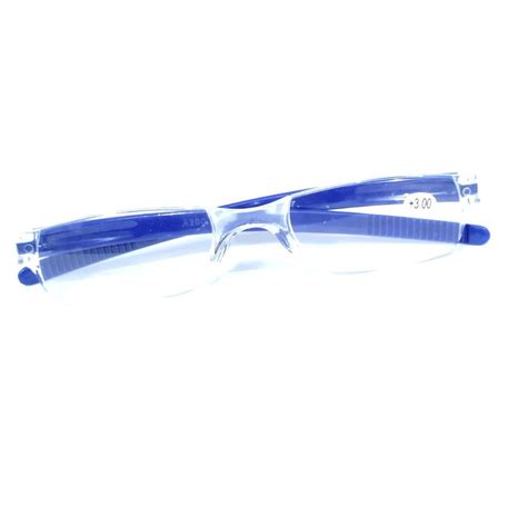 Blue Rimless Reading Glasses +3.00 Power for Men and Women – Glasses ...